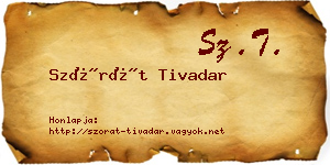 Szórát Tivadar névjegykártya