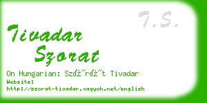 tivadar szorat business card